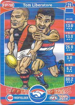 2014 Team Zone AFL Team - Footy Pointers #FP-18 Tom Liberatore Front